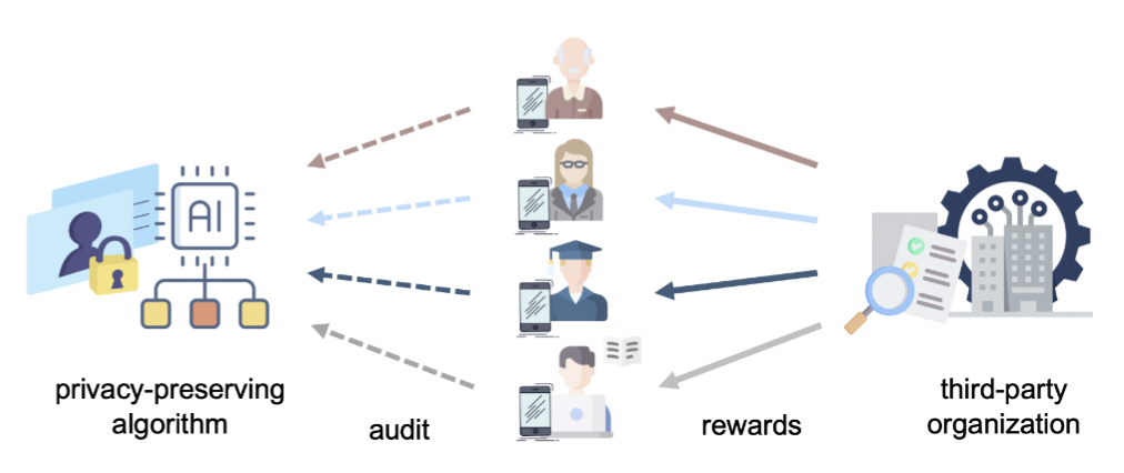 Herd Accountability from Auditing Privacy-Preserving Algorithms